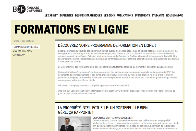 BCF-Formation en ligne